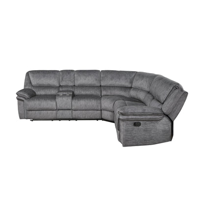 9913*32LCN2R (3)3-Piece Reclining Sectional with Left Console - 9913*32LCN2R - Bien Home Furniture &amp; Electronics