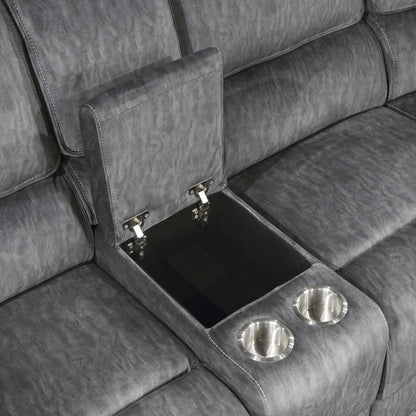 9913*32LCN2R (3)3-Piece Reclining Sectional with Left Console - 9913*32LCN2R - Bien Home Furniture &amp; Electronics
