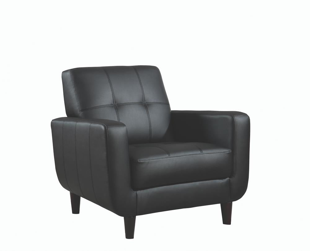Aaron Black Padded Seat Accent Chair - 900204 - Bien Home Furniture &amp; Electronics