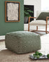 Abacy Green/Ivory Pouf - A1001053 - Bien Home Furniture & Electronics