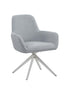 Abby Light Gray/Chrome Flare Arm Side Chair - 110322 - Bien Home Furniture & Electronics