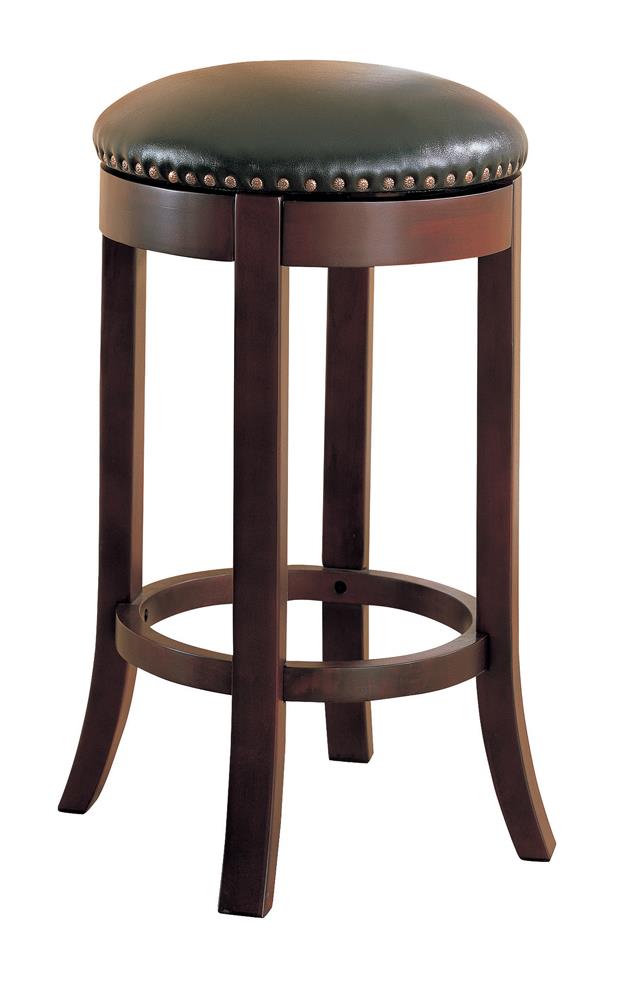 Aboushi Brown Swivel Bar Stools with Upholstered Seat, Set of 2 - 101060 - Bien Home Furniture &amp; Electronics