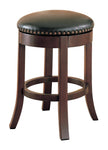Aboushi Brown Swivel Counter Height Stools with Upholstered Seat, Set of 2 - 101059 - Bien Home Furniture & Electronics