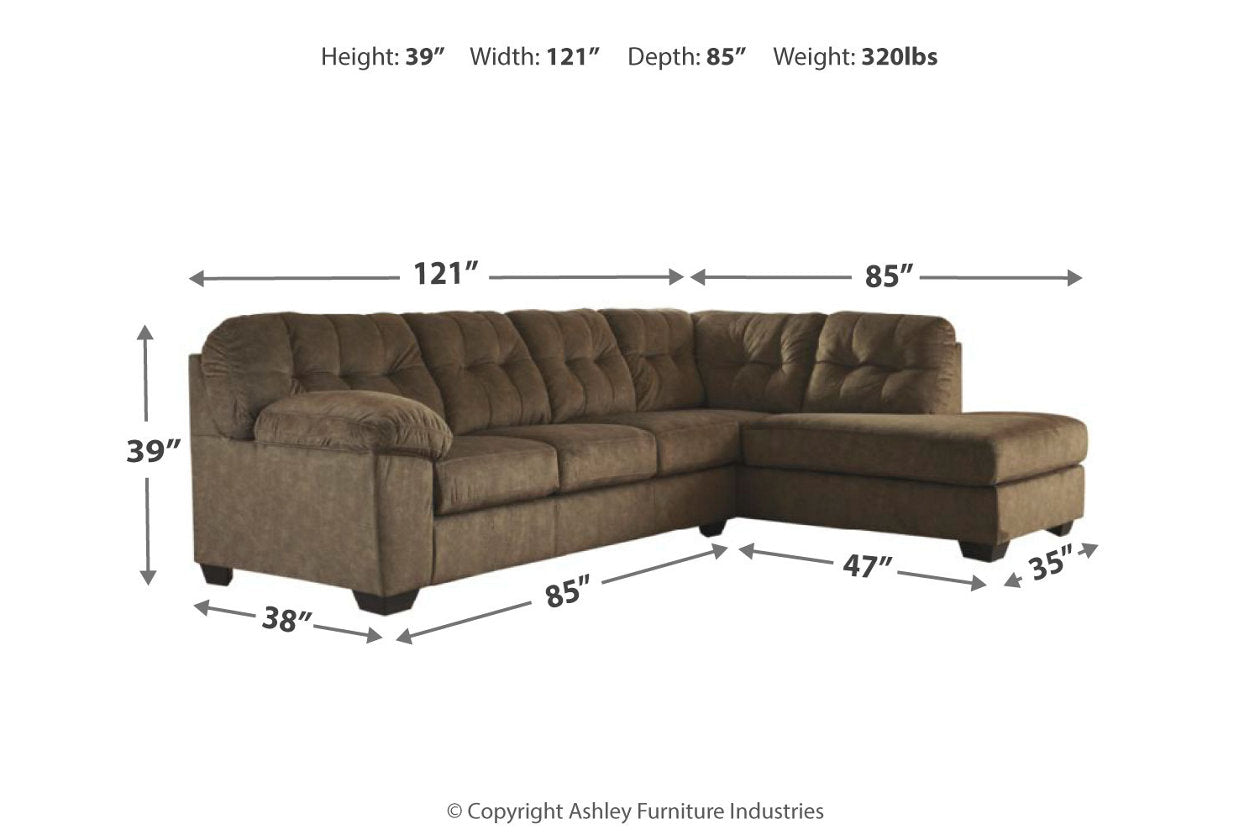 Accrington Earth RAF Sleeper Sectional - SET | 7050817 | 7050869 - Bien Home Furniture &amp; Electronics