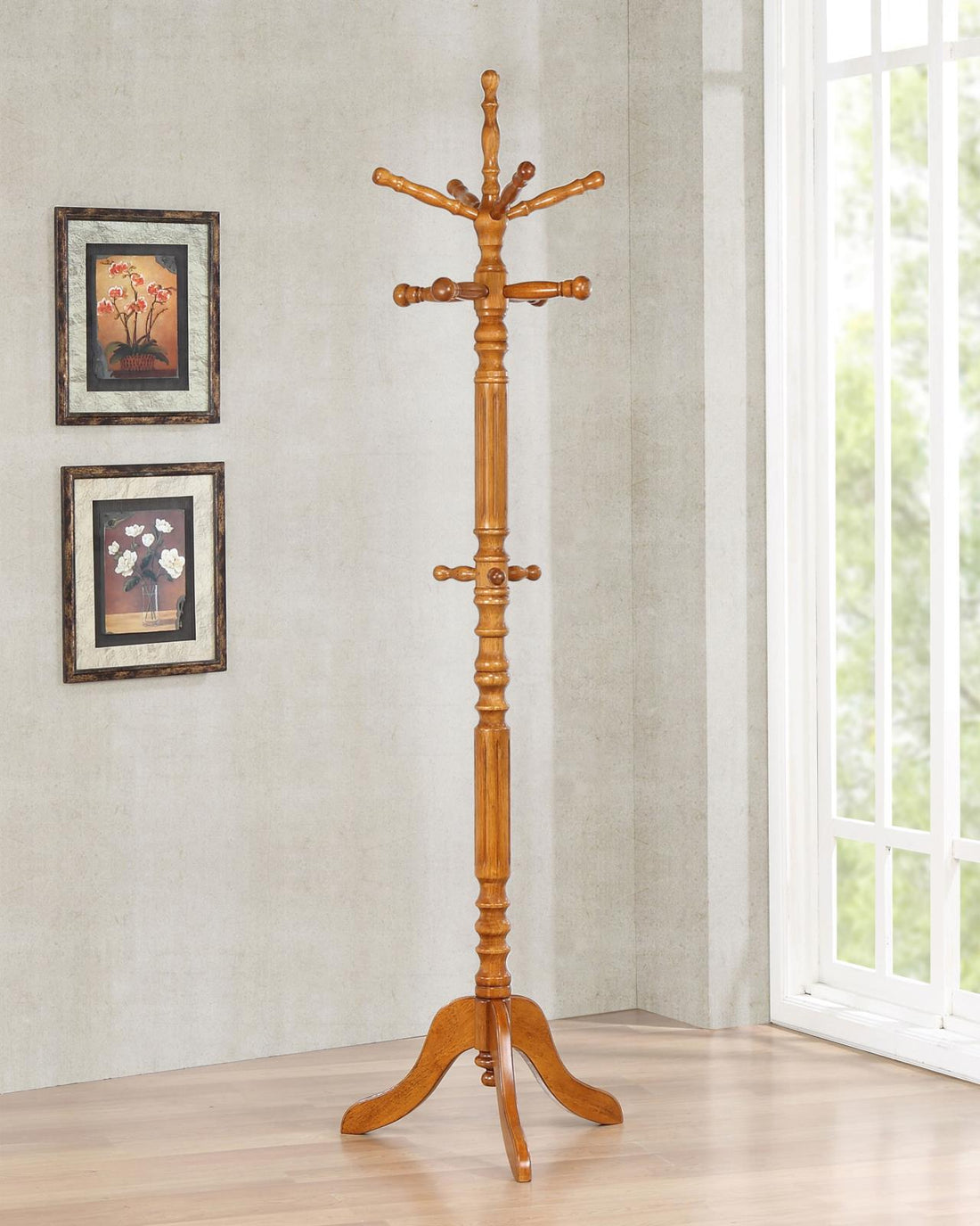 Achelle Golden Brown Coat Rack with 11 Hooks - 900759 - Bien Home Furniture & Electronics