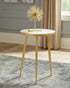Acheson White/Gold Round Accent Table - 930060 - Bien Home Furniture & Electronics