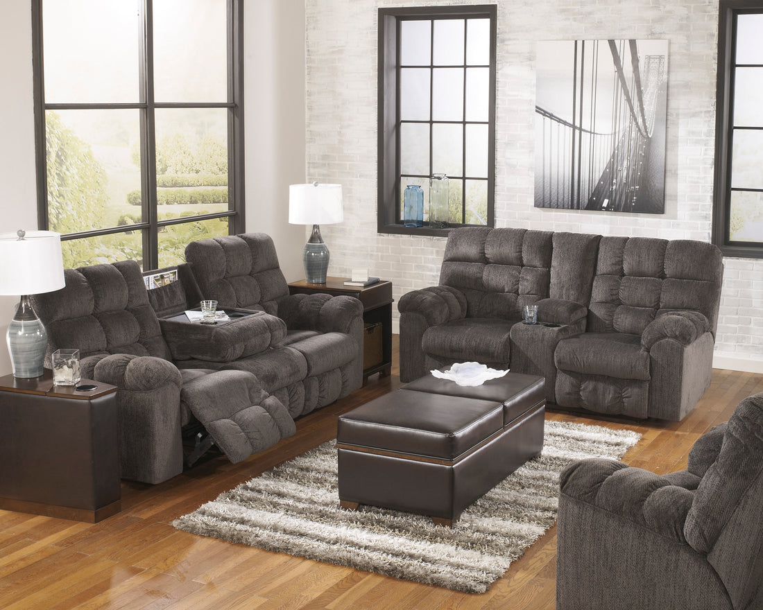 Acieona Slate Reclining Living Room Set - SET | 5830089 | 5830094 | 5830028 - Bien Home Furniture &amp; Electronics