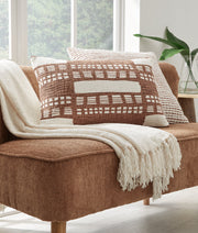 Ackford White/Rust Pillow - A1001039P - Bien Home Furniture & Electronics