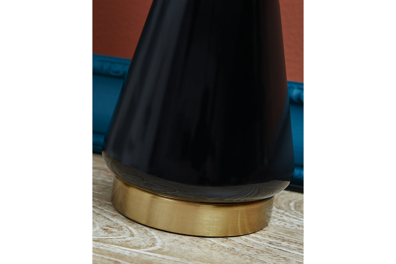 Ackson Black/Brass Finish Table Lamp, Set of 2 - L177944 - Bien Home Furniture &amp; Electronics