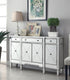 Aconitum Clear Mirror 4-Door Wine Cabinet - 102595 - Bien Home Furniture & Electronics