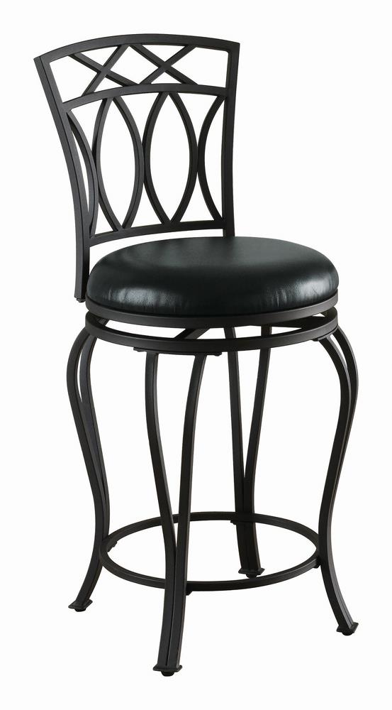 Adamsville Black Upholstered Swivel Counter Height Stool - 122059 - Bien Home Furniture & Electronics