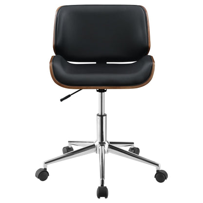 Addington Black/Chrome Adjustable Height Office Chair - 800612 - Bien Home Furniture &amp; Electronics