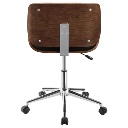 Addington Black/Chrome Adjustable Height Office Chair - 800612 - Bien Home Furniture &amp; Electronics