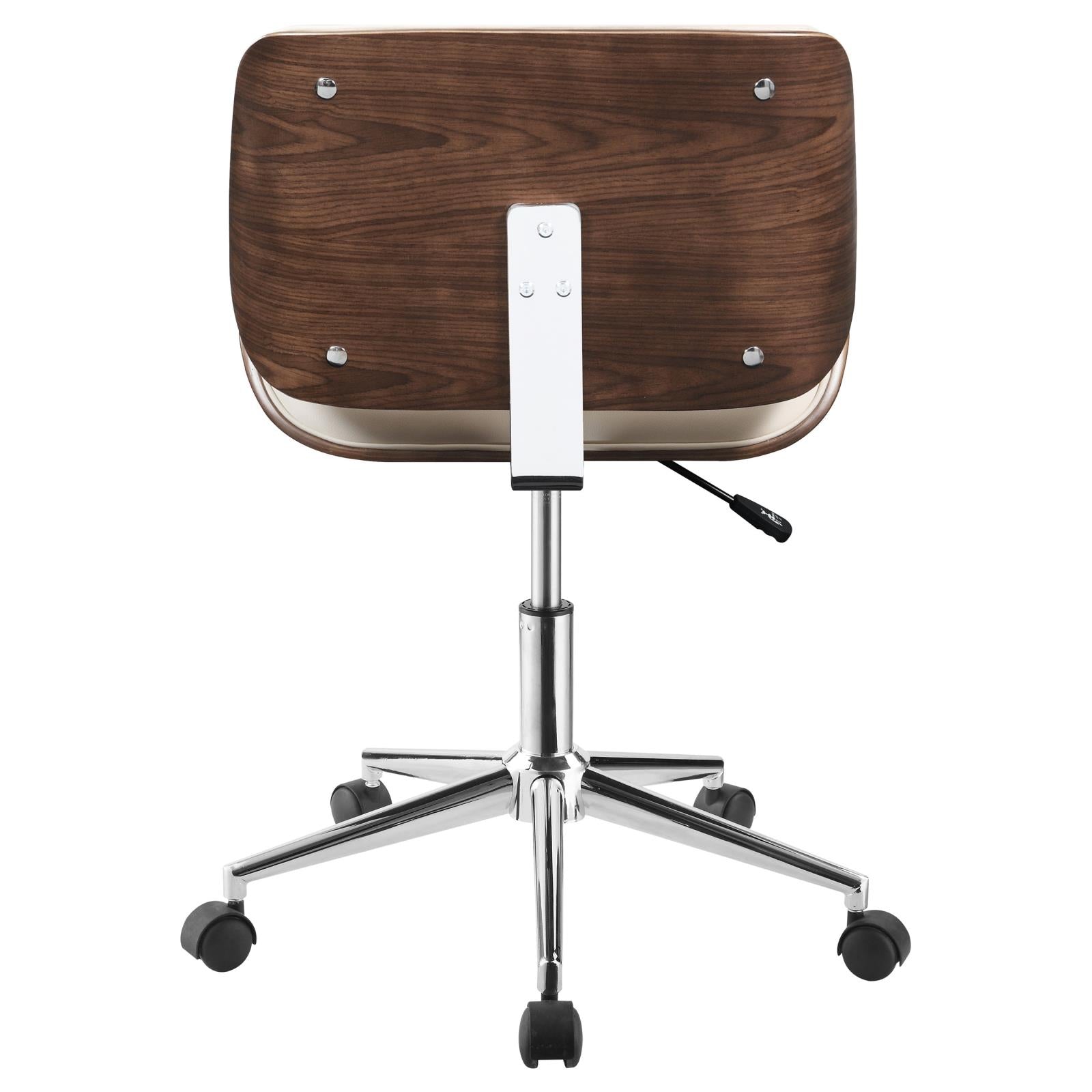 Addington Ecru/Chrome Adjustable Height Office Chair - 800613 - Bien Home Furniture &amp; Electronics