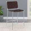 Adelaide Brown/Chrome Upholstered Counter Height Stool with Open Back - 183583 - Bien Home Furniture & Electronics