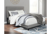 Adelloni Gray Queen Upholstered Bed - B080-381 - Bien Home Furniture & Electronics