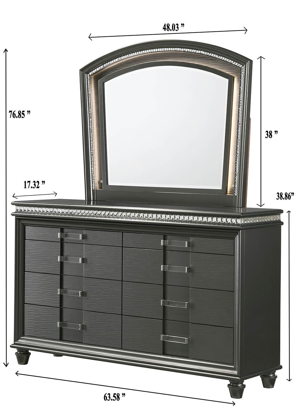 Adira Gray Dresser - B7880-1 - Bien Home Furniture &amp; Electronics