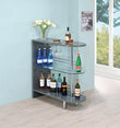 Adolfo Glossy Gray/Clear 3-Tier Bar Table - 101073 - Bien Home Furniture & Electronics