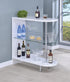 Adolfo Glossy White/Clear 3-Tier Bar Table - 101064 - Bien Home Furniture & Electronics