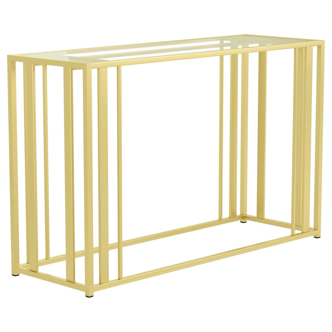 Adri Metal Frame Sofa Table Matte Brass - 723609 - Bien Home Furniture & Electronics