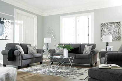 Agleno Charcoal Ottoman - 7870114 - Bien Home Furniture &amp; Electronics