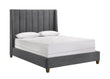 Agnes Charcoal Boucle Queen Upholstered Bed - SET | 5264CL-Q-HBFB | 5264CL-KQ-RAIL - Bien Home Furniture & Electronics