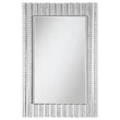 Aideen Silver Rectangular Wall Mirror with Vertical Stripes of Faux Crystals - 961614 - Bien Home Furniture & Electronics