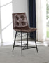 Aiken Brown Upholstered Tufted Counter Height Stools, Set of 2 - 107860 - Bien Home Furniture & Electronics