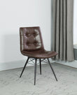 Aiken Brown Upholstered Tufted Side Chairs, Set of 4 - 107853 - Bien Home Furniture & Electronics