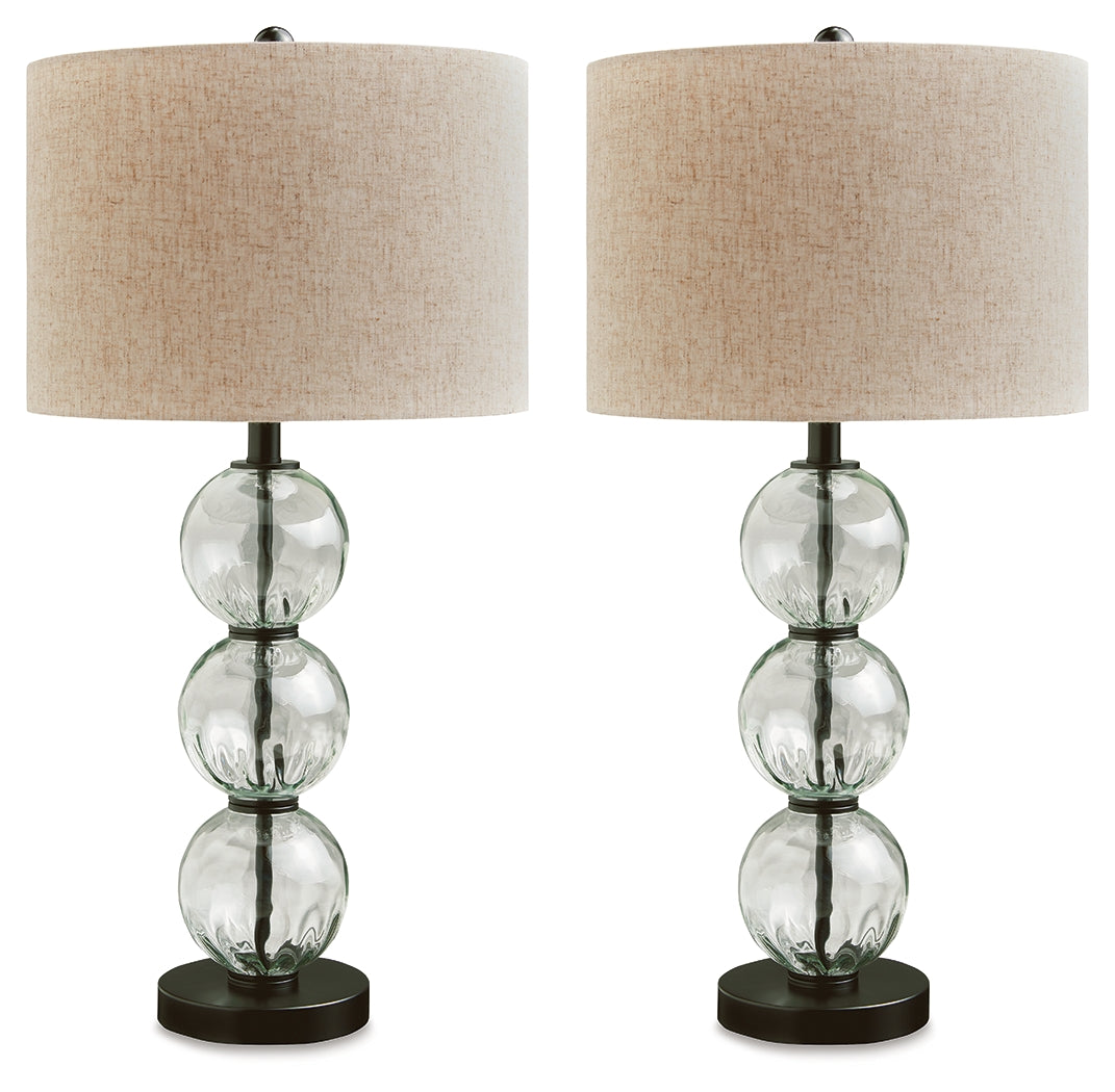 Airbal Clear/Black Table Lamp (Set of 2) - L431604 - Bien Home Furniture &amp; Electronics