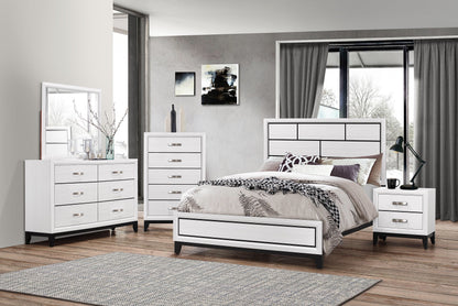 Akerson Chalk King Panel Bed - SET | B4610-K-HBFB | B4610-KQ-RAIL - Bien Home Furniture &amp; Electronics