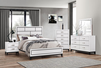 Akerson Chalk Panel Bedroom Set - SET | B4610-Q-HBFB | B4610-KQ-RAIL | B4610-1 | B4610-11 | B4610-2 - Bien Home Furniture &amp; Electronics