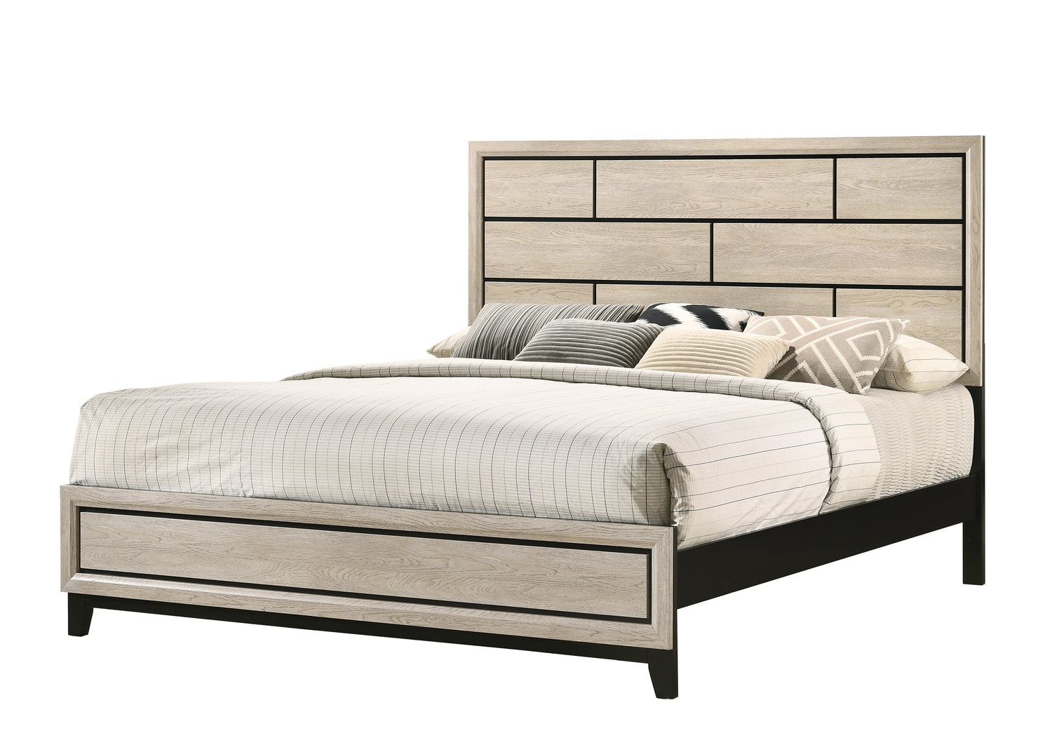 Akerson Driftwood Panel Bedroom Set - SET | B4630-Q-HBFB | B4630-KQ-RAIL | B4630-2 | B4630-4 - Bien Home Furniture &amp; Electronics