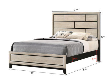 Akerson Driftwood Queen Panel Bed - SET | B4630-Q-HBFB | B4630-KQ-RAIL - Bien Home Furniture &amp; Electronics