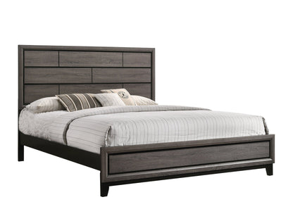 Akerson Gray King Panel Bed - SET | B4620-K-HBFB | B4620-KQ-RAIL - Bien Home Furniture &amp; Electronics