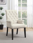 Alana Beige/Smokey Black Upholstered Arm Chair - 107283 - Bien Home Furniture & Electronics