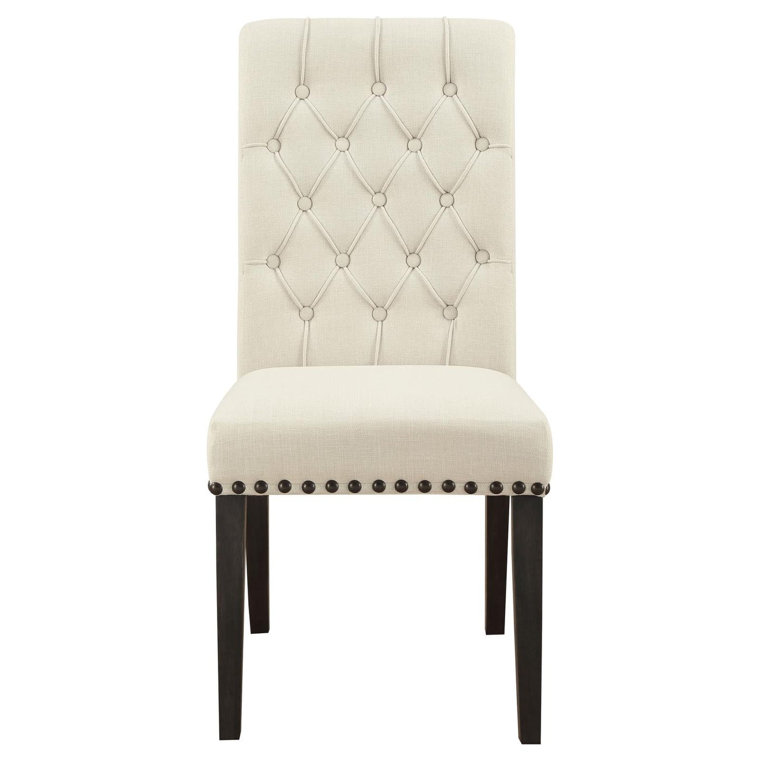 Alana Beige/Smokey Black Upholstered Side Chairs, Set of 2 - 107286 - Bien Home Furniture &amp; Electronics