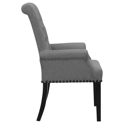 Alana Upholstered Tufted Arm Chair with Nailhead Trim - 115163 - Bien Home Furniture &amp; Electronics