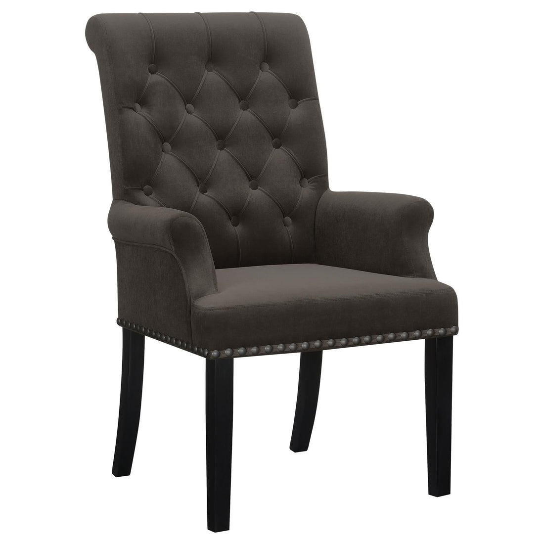 Alana Upholstered Tufted Arm Chair with Nailhead Trim - 115173 - Bien Home Furniture &amp; Electronics