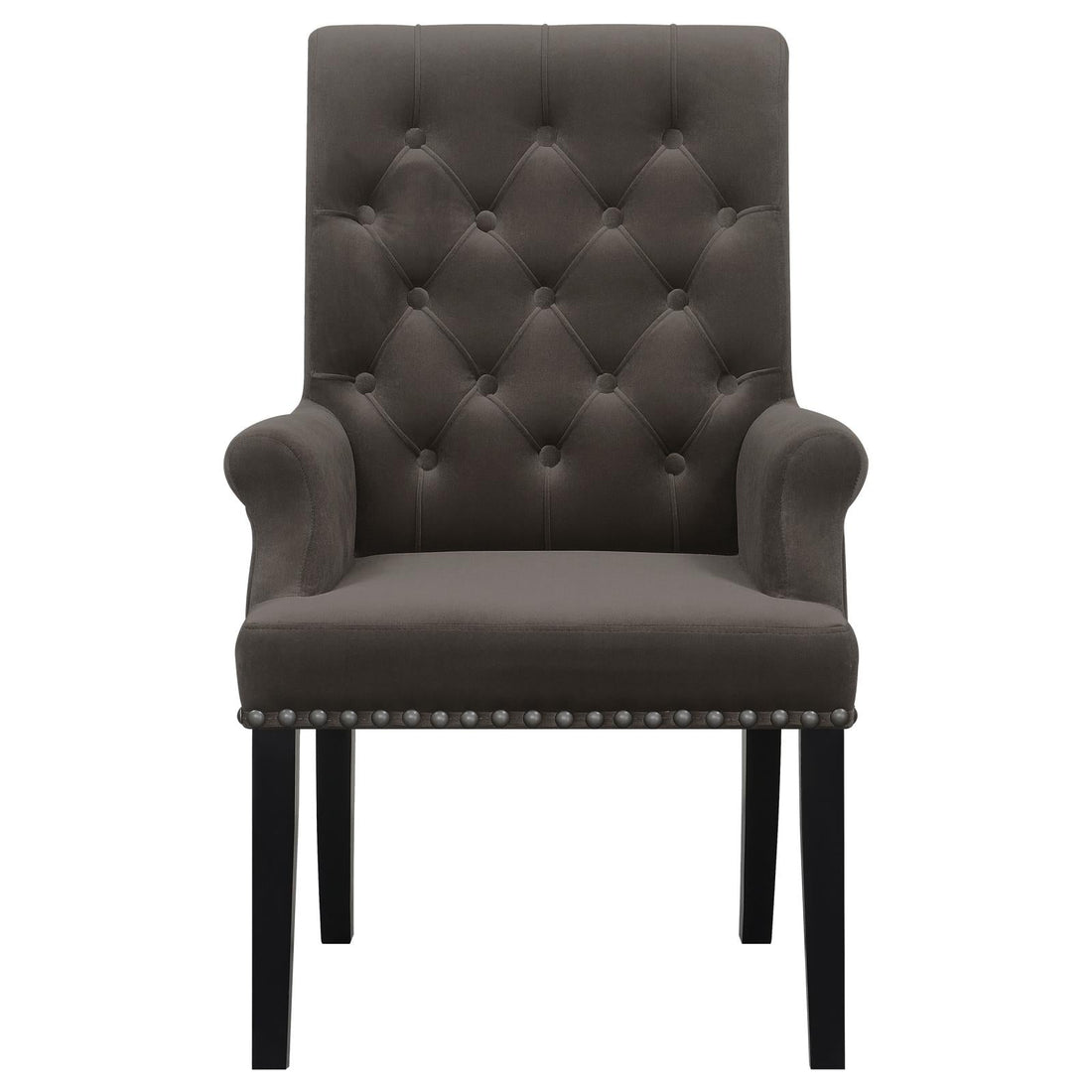 Alana Upholstered Tufted Arm Chair with Nailhead Trim - 115173 - Bien Home Furniture &amp; Electronics