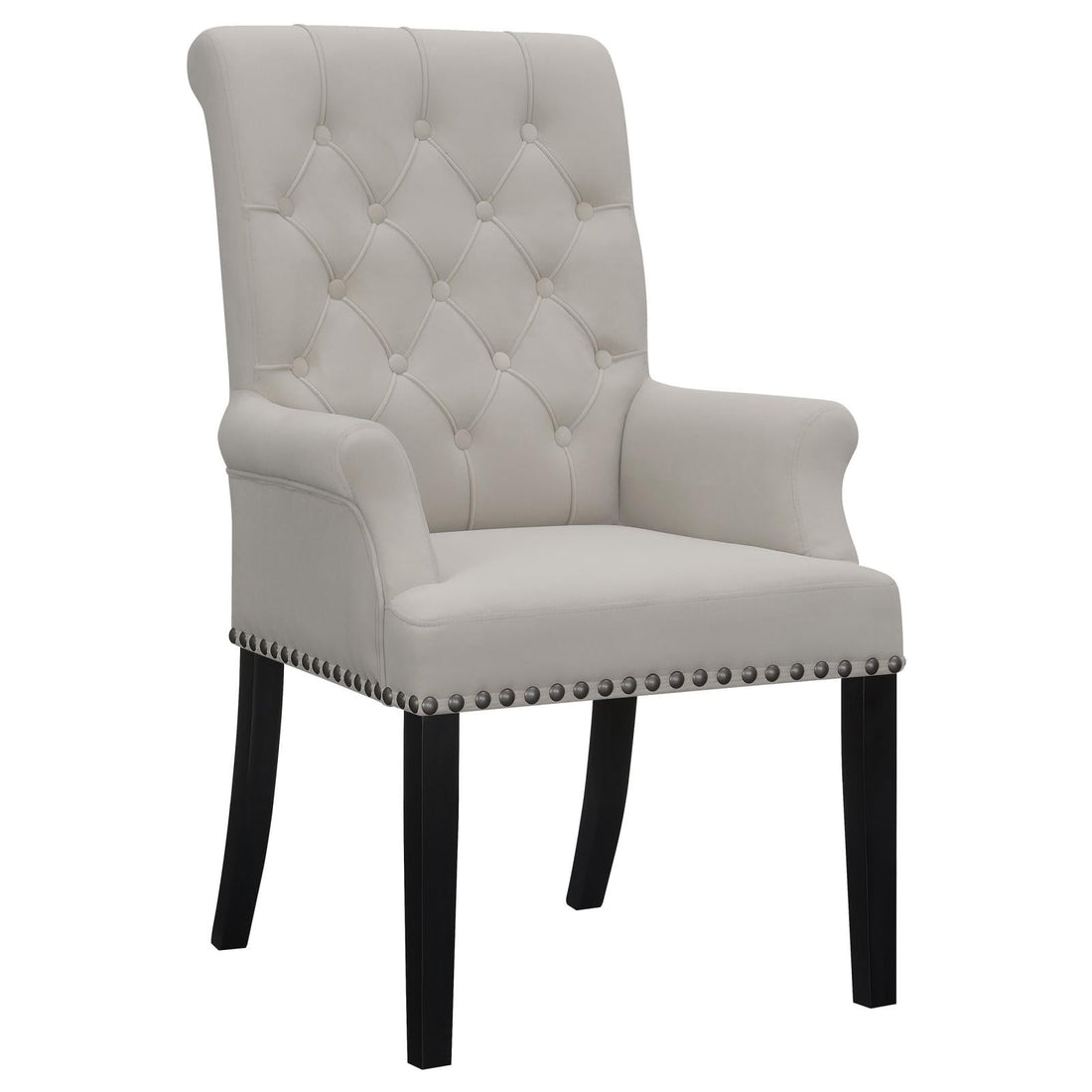 Alana Upholstered Tufted Arm Chair with Nailhead Trim - 115183 - Bien Home Furniture &amp; Electronics