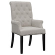 Alana Upholstered Tufted Arm Chair with Nailhead Trim - 115183 - Bien Home Furniture & Electronics