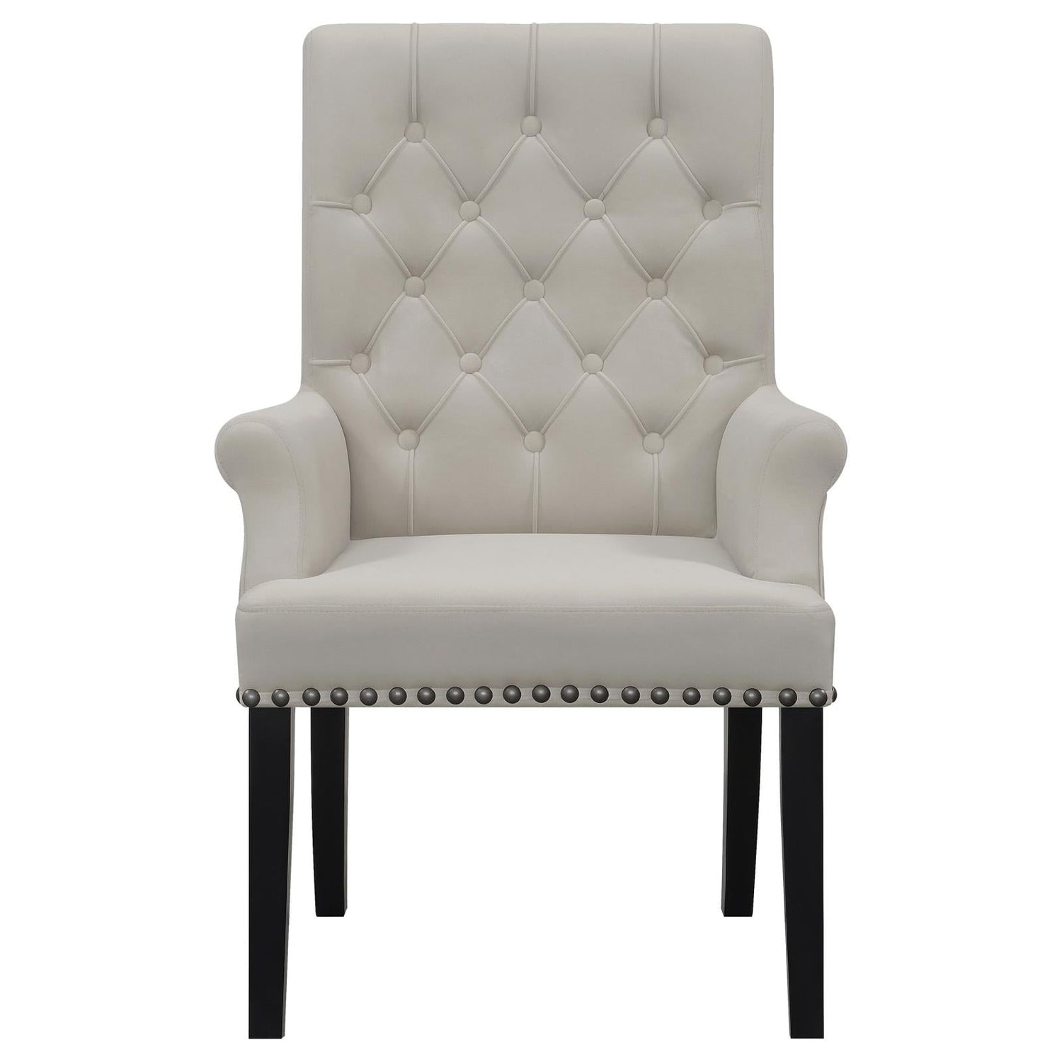 Alana Upholstered Tufted Arm Chair with Nailhead Trim - 115183 - Bien Home Furniture &amp; Electronics