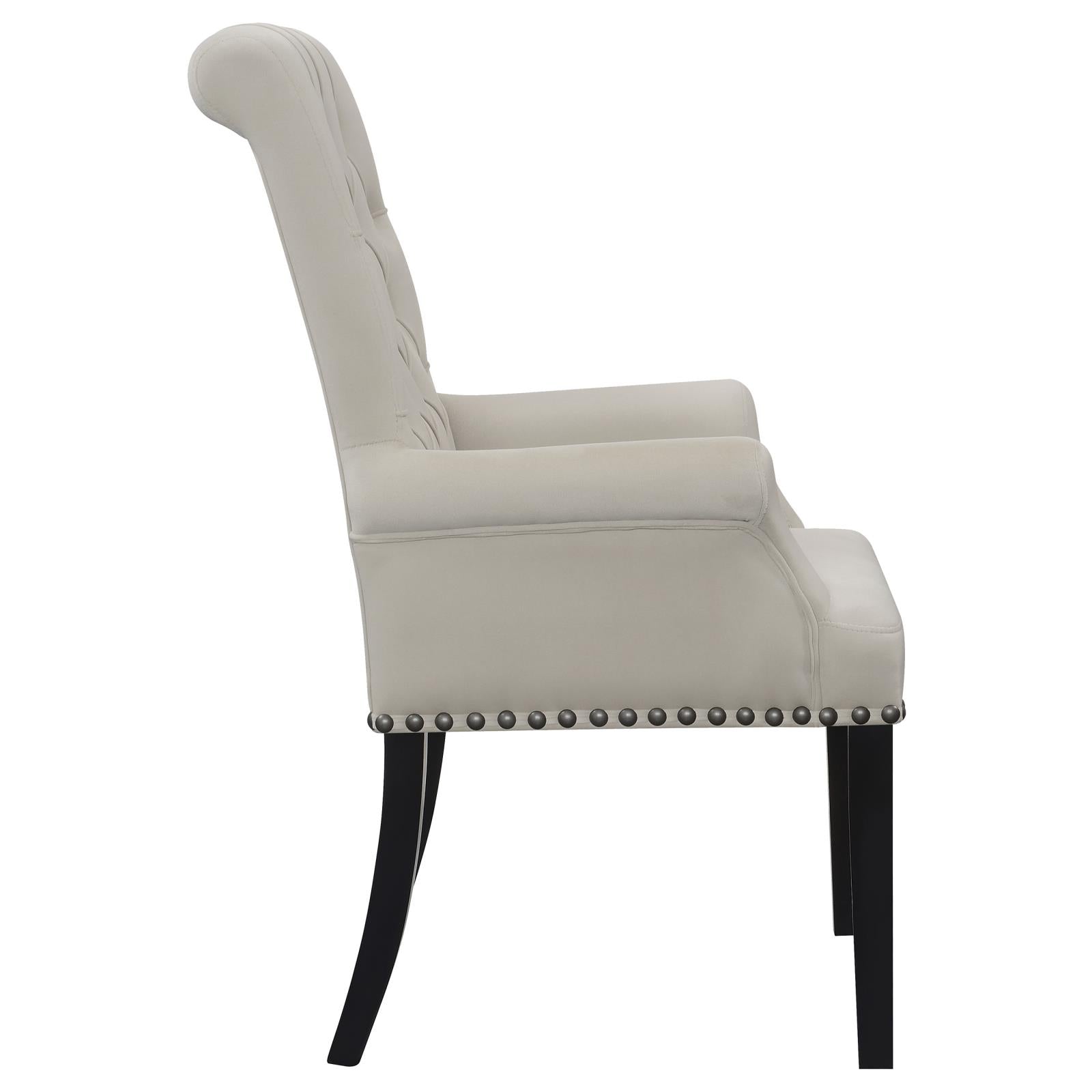 Alana Upholstered Tufted Arm Chair with Nailhead Trim - 115183 - Bien Home Furniture &amp; Electronics