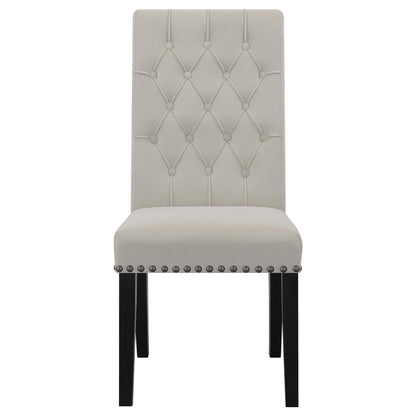 Alana Upholstered Tufted Side Chairs with Nailhead Trim, Set of 2 - 115182 - Bien Home Furniture &amp; Electronics