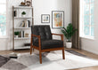 Alby Dark Brown Faux Leather Accent Chair - 1050DB-1 - Bien Home Furniture & Electronics