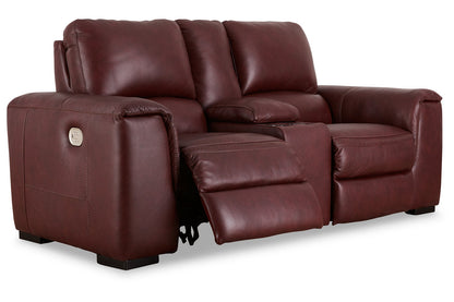 Alessandro Garnet Power Reclining Loveseat with Console - U2550118 - Bien Home Furniture &amp; Electronics