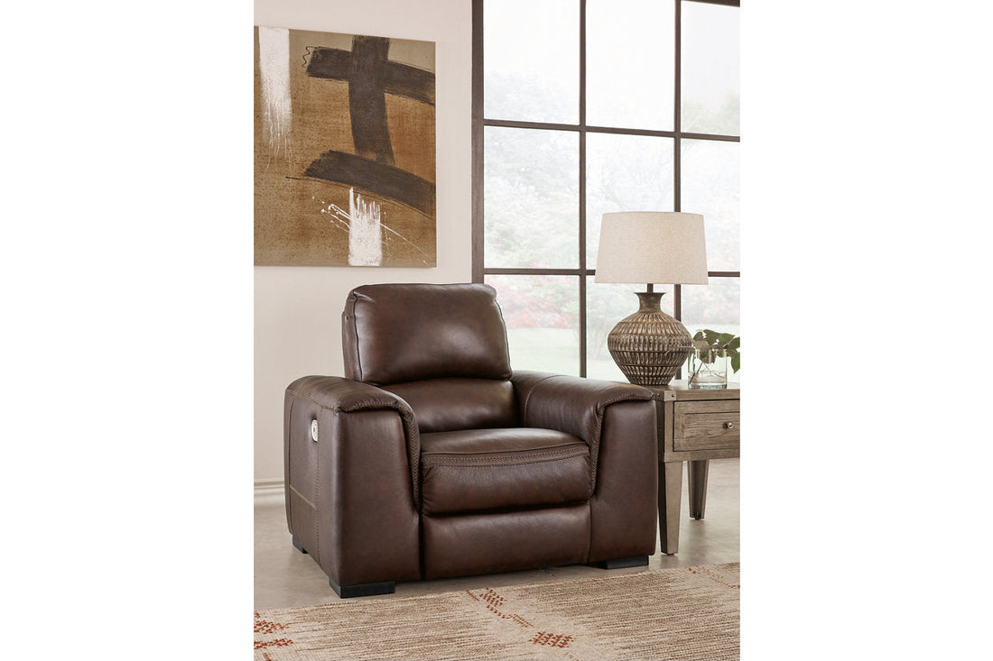 Alessandro Walnut Power Recliner - U2550213 - Bien Home Furniture & Electronics