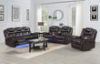 Alexa Brown 3-Piece Power Reclining Living Room Set - Alexa brown - Bien Home Furniture & Electronics