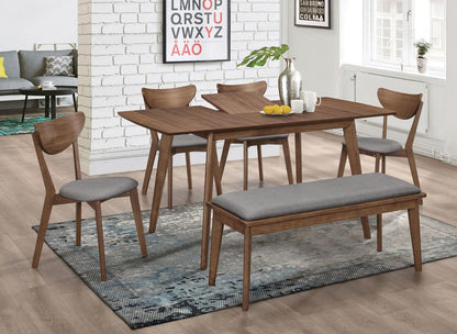 Alfredo Dining Room Set Natural Walnut/Gray - 108080-S6 - Bien Home Furniture &amp; Electronics